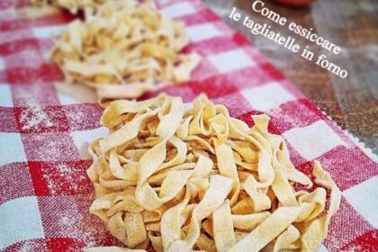 How to easily dry tagliatelle in the oven