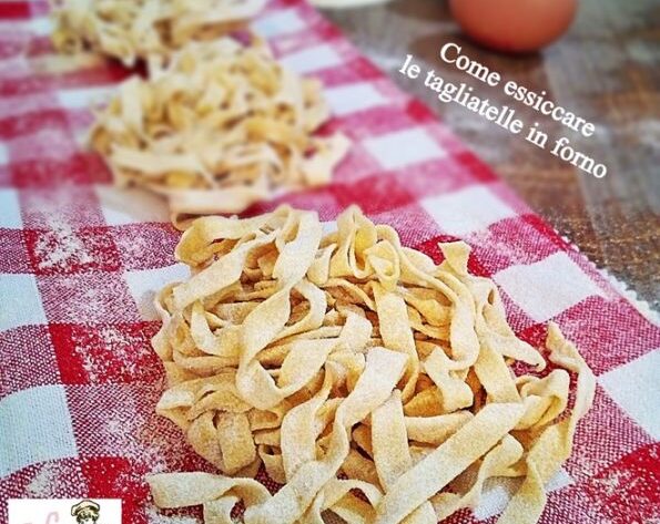 How to easily dry tagliatelle in the oven