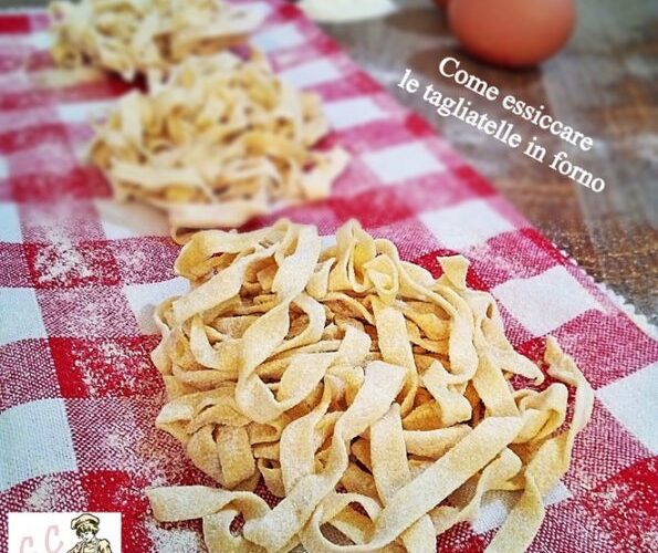 How to easily dry tagliatelle in the oven