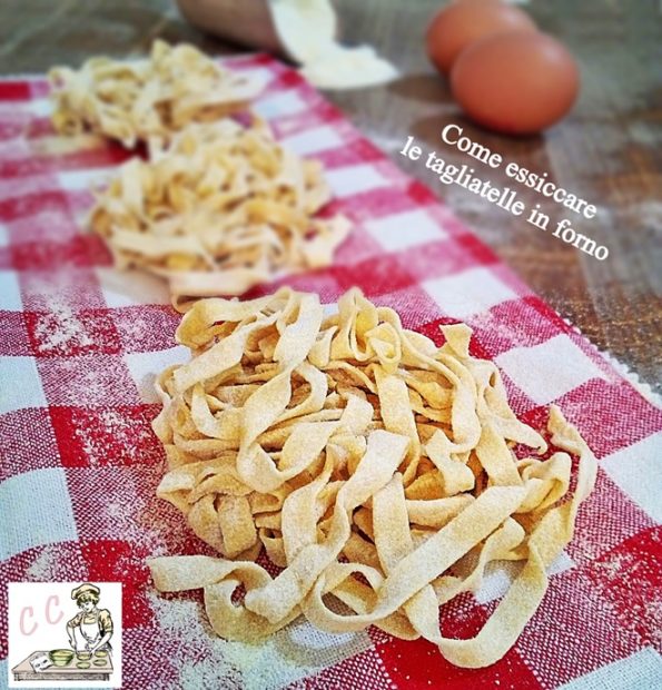 How to easily dry tagliatelle in the oven